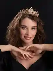 Золотой корона, диадема свадебная для невесты на голову