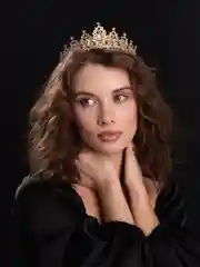 Золотой корона, диадема свадебная для невесты на голову