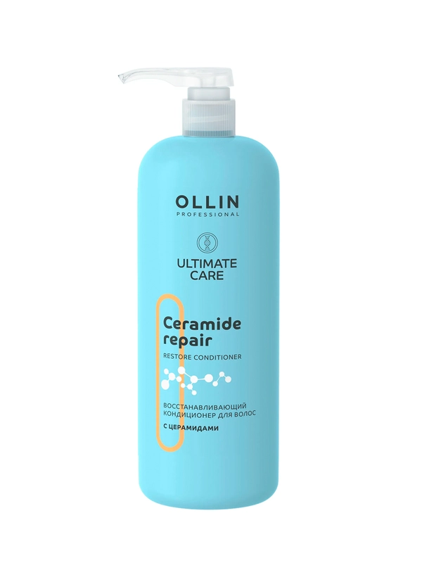 Кондиционер для восстановления волос OLLIN PROFESSIONAL ULTIMATE CARE, с церамидами, 1 л