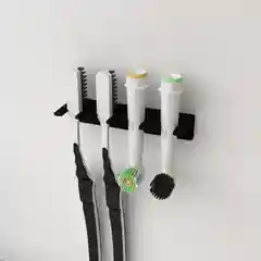 Черный rexant Держатель для хранения зубных щеток и насадок, монтаж без сверления