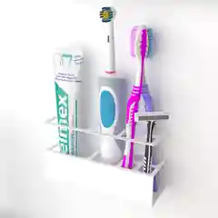 Белый rexant Держатель для хранения зубных щеток и аксессуаров для ванны