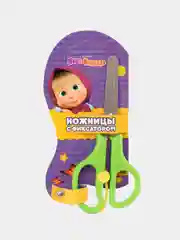 Ножницы детские 13 см, безопасные, пластиковые ручки с фиксатором, МИКС