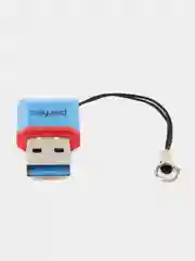 Синий адаптер Perfeo Micro SD, PF-VI-R008