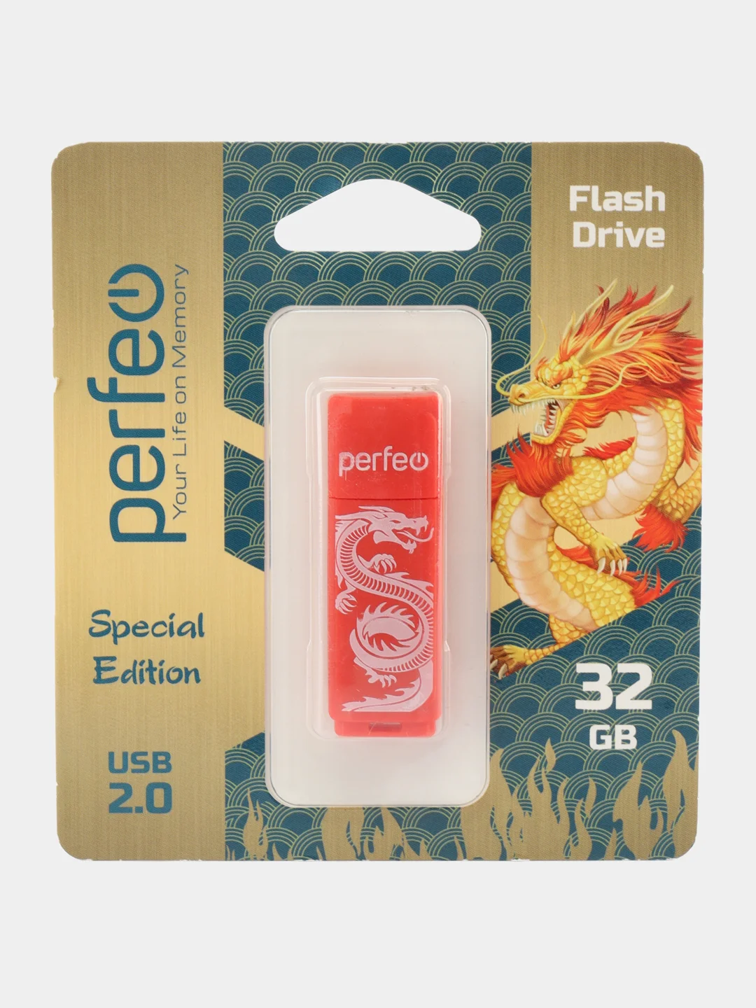 Красный usb флешка Perfeo 32GB C04