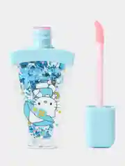 Голубой увлажняющий блеск-тинт для губ, с блестками Hello Kitty