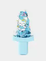 Голубой увлажняющий блеск-тинт для губ, с блестками Hello Kitty