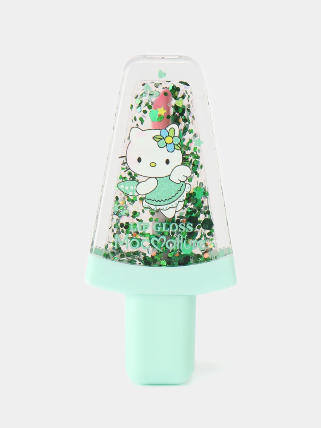 Лайм увлажняющий блеск-тинт для губ, с блестками Hello Kitty