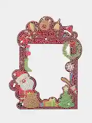 Красный набор для создания новогодних фоторамок из алмазной мозаики, подарок на Новый год