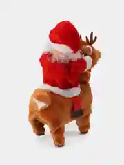 Дед Мороз музыкальный на олене, Новогоднее украшение, игрушка