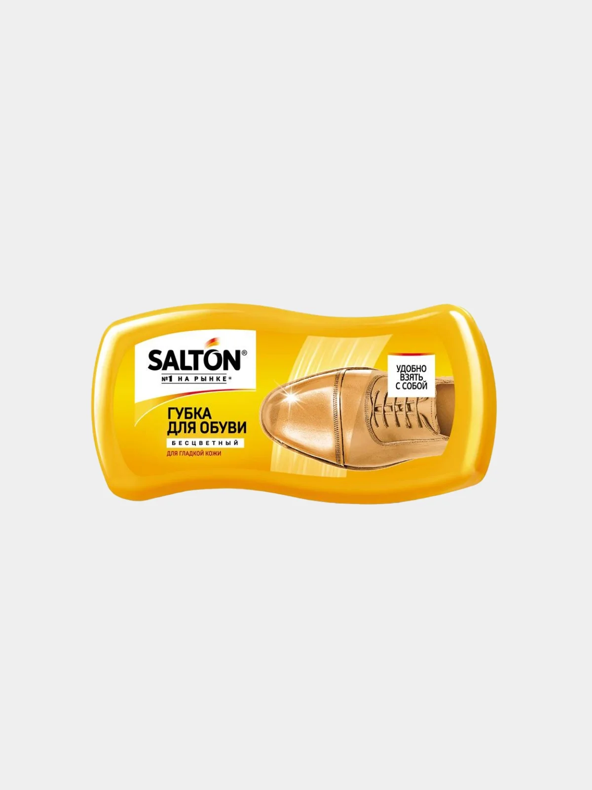 Губка мини для обуви из гладкой кожи Salton, бесцветный, удобно взять с собой
