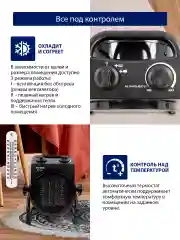 Черный тепловентилятор STINGRAY ST-FH1041A черный жемчуг
