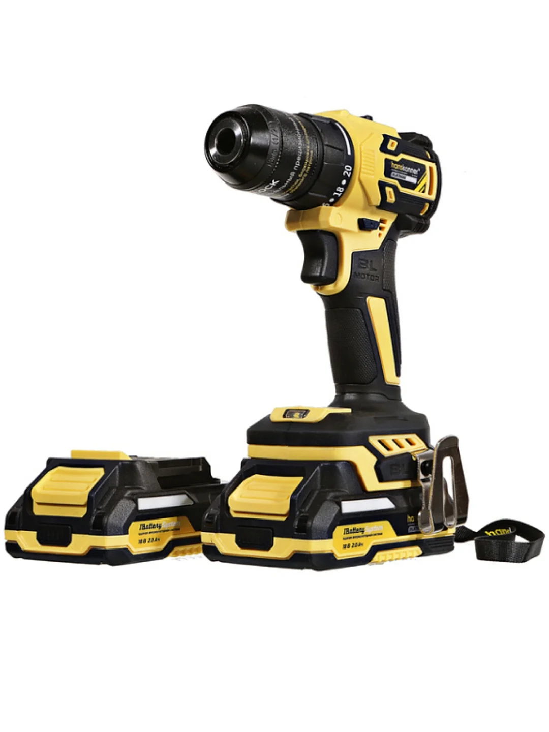 Дрель акк б/щ Hanskonner HCD2065C 18В, 1BatterySystem,60Нм, пл.патрон, 2х2Ач,кейс