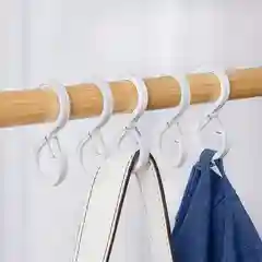 Белый крючки с фиксатором 8 шт для рейлинга