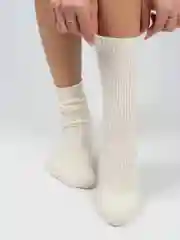 Носки теплые женские в рубчик