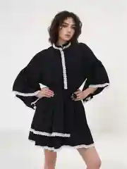 Платье женское с рюшами и воланами