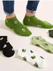 Носки женские, Носки подростковые, Носки с авакадо, Носки короткие
