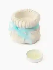 Белый подсвечник из гипса новый год ручная работа