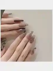 Накладные ногти с дизайном форма Балерина