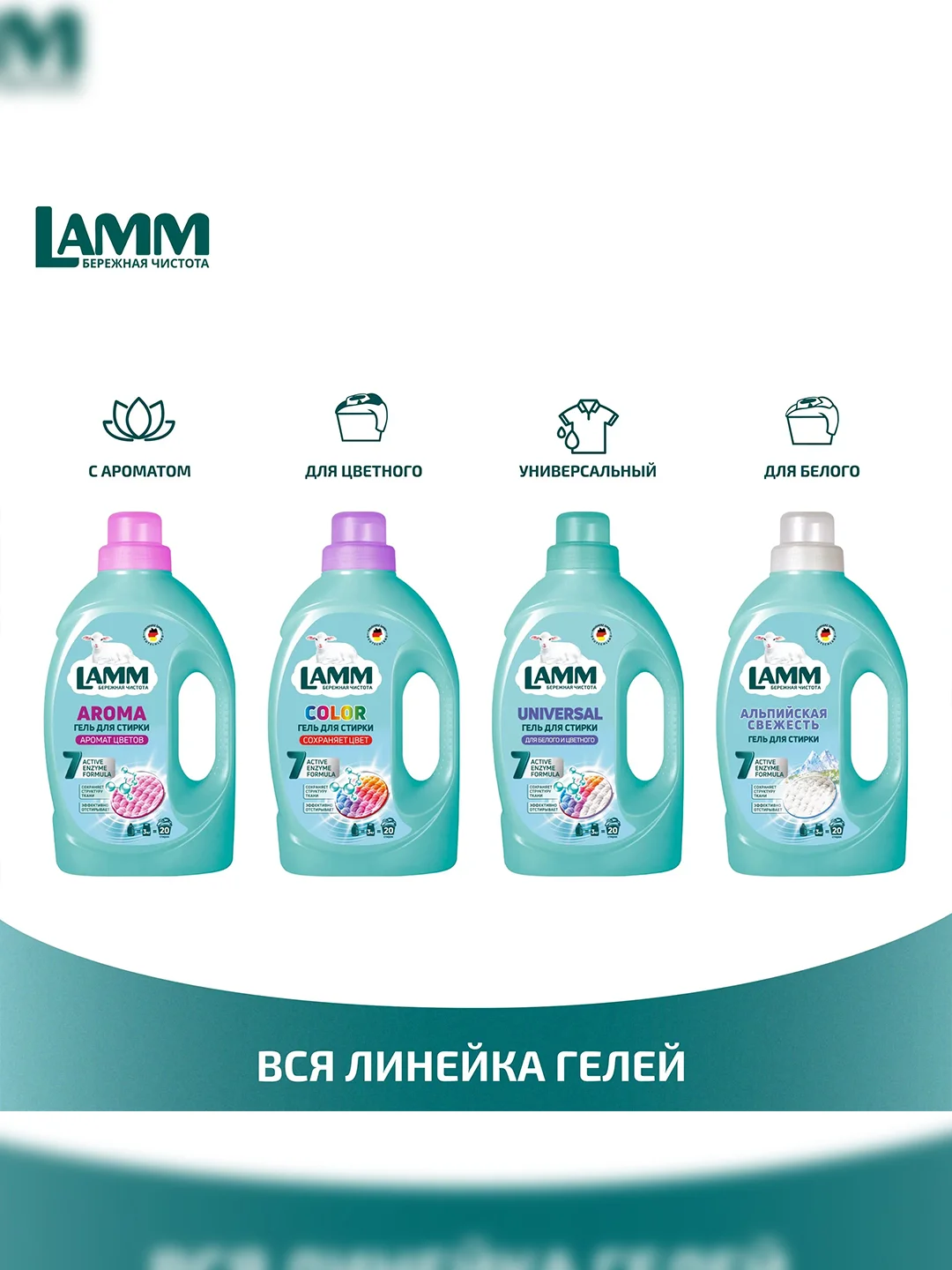 LAMM Aroma гель для стирки белого и цветного белья, бесфосфатный