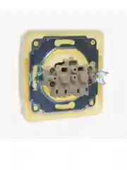 Розетка одноместная Luazon Lighting "Орион", 10 А, скрытая, без з/к, бежевая