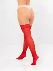 Красный чулки женские с кружевной резинкой