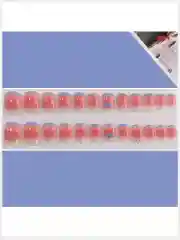Накладные ногти короткие с дизайном форма Квадрат