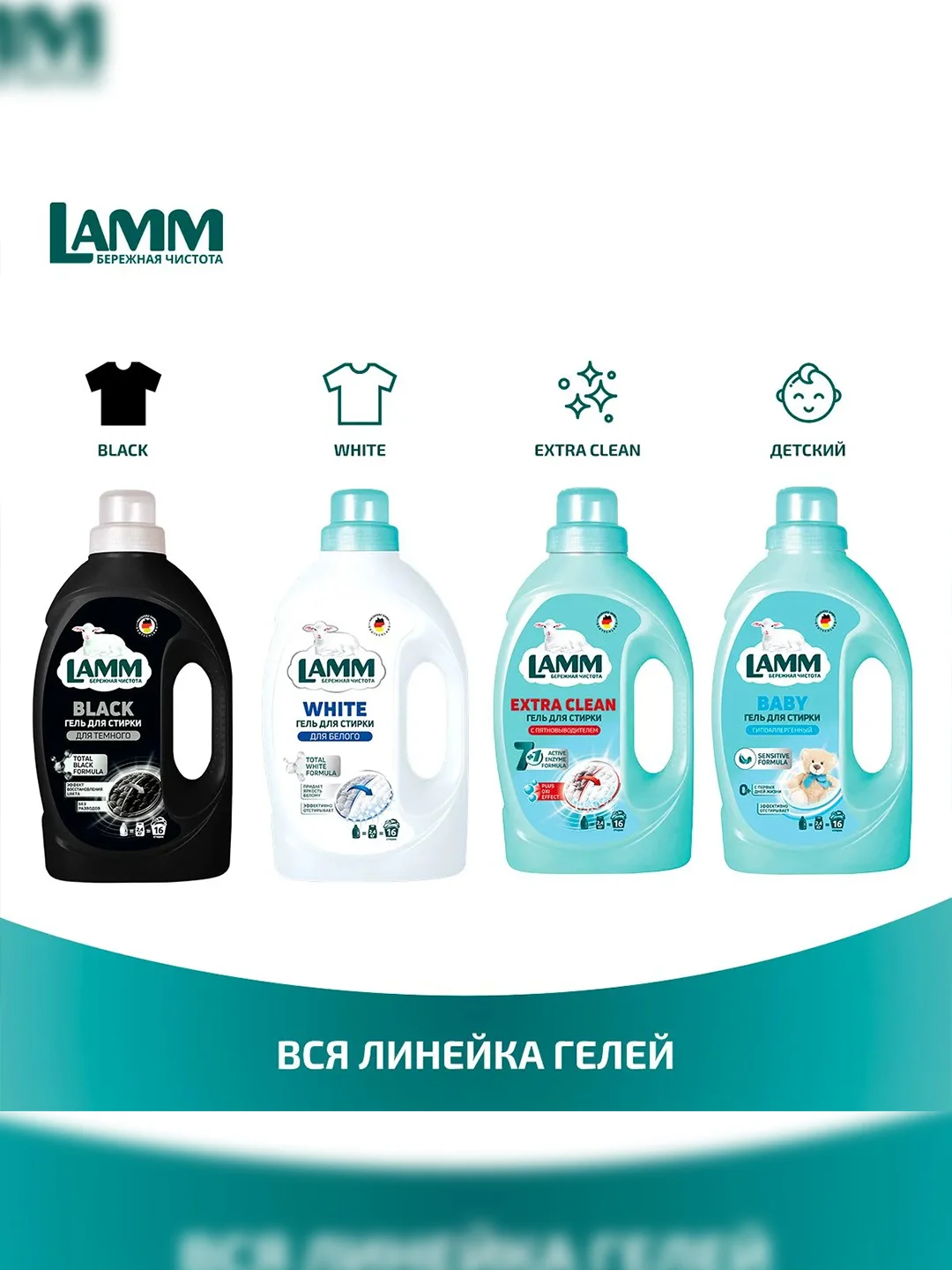 LAMM Baby гель для стирки детского белья гипоаллергенный, бесфосфатный