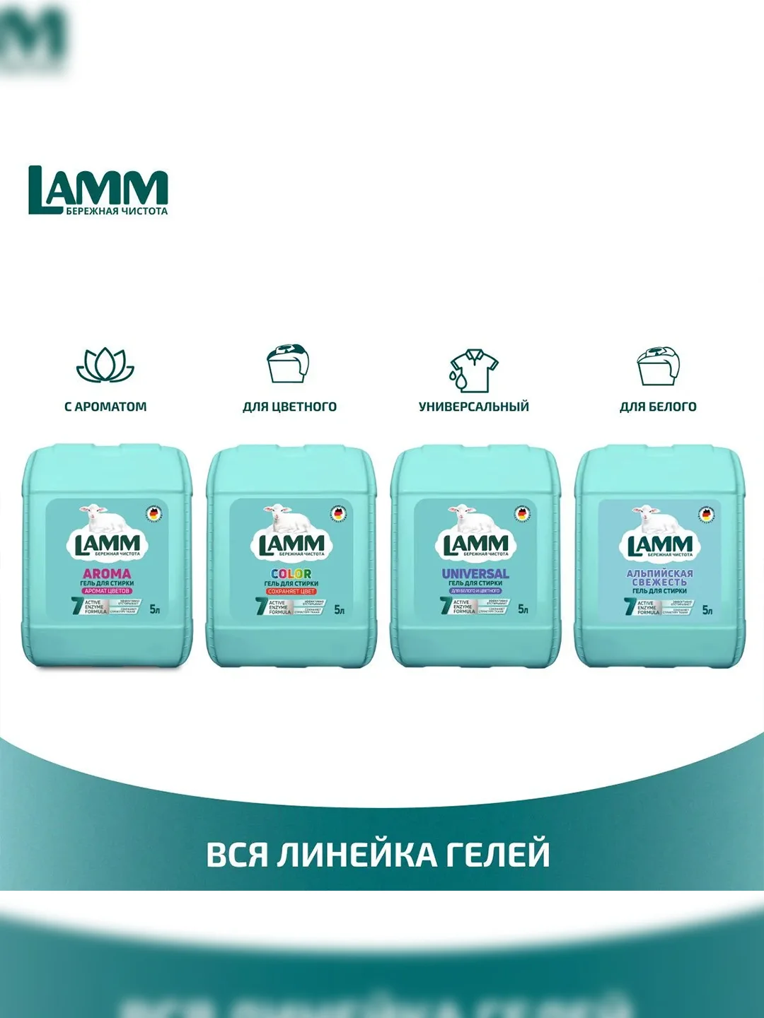 LAMM Альпийская свежесть гель для стирки белого белья бесфосфатный