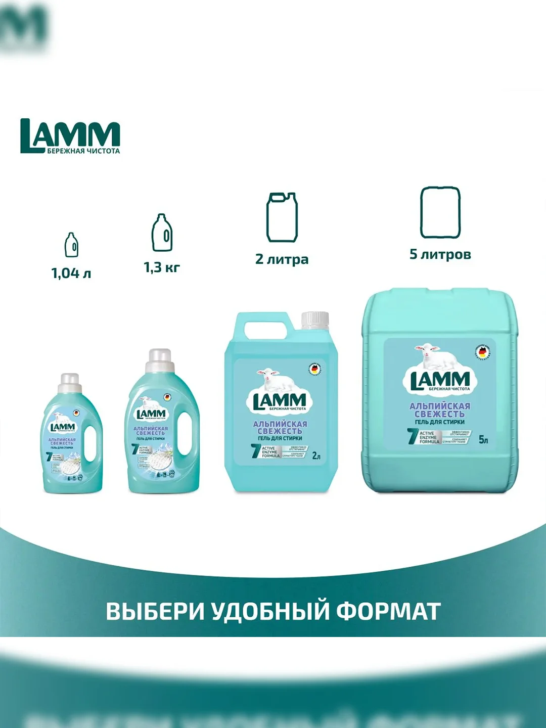 LAMM Альпийская свежесть гель для стирки белого белья бесфосфатный
