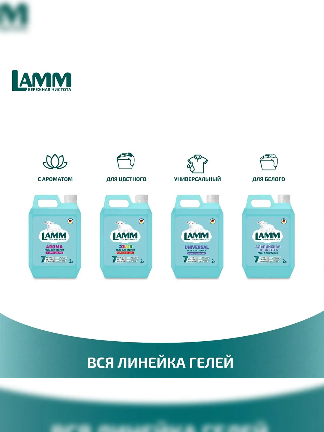 LAMM Альпийская свежесть гель для стирки белого белья бесфосфатный