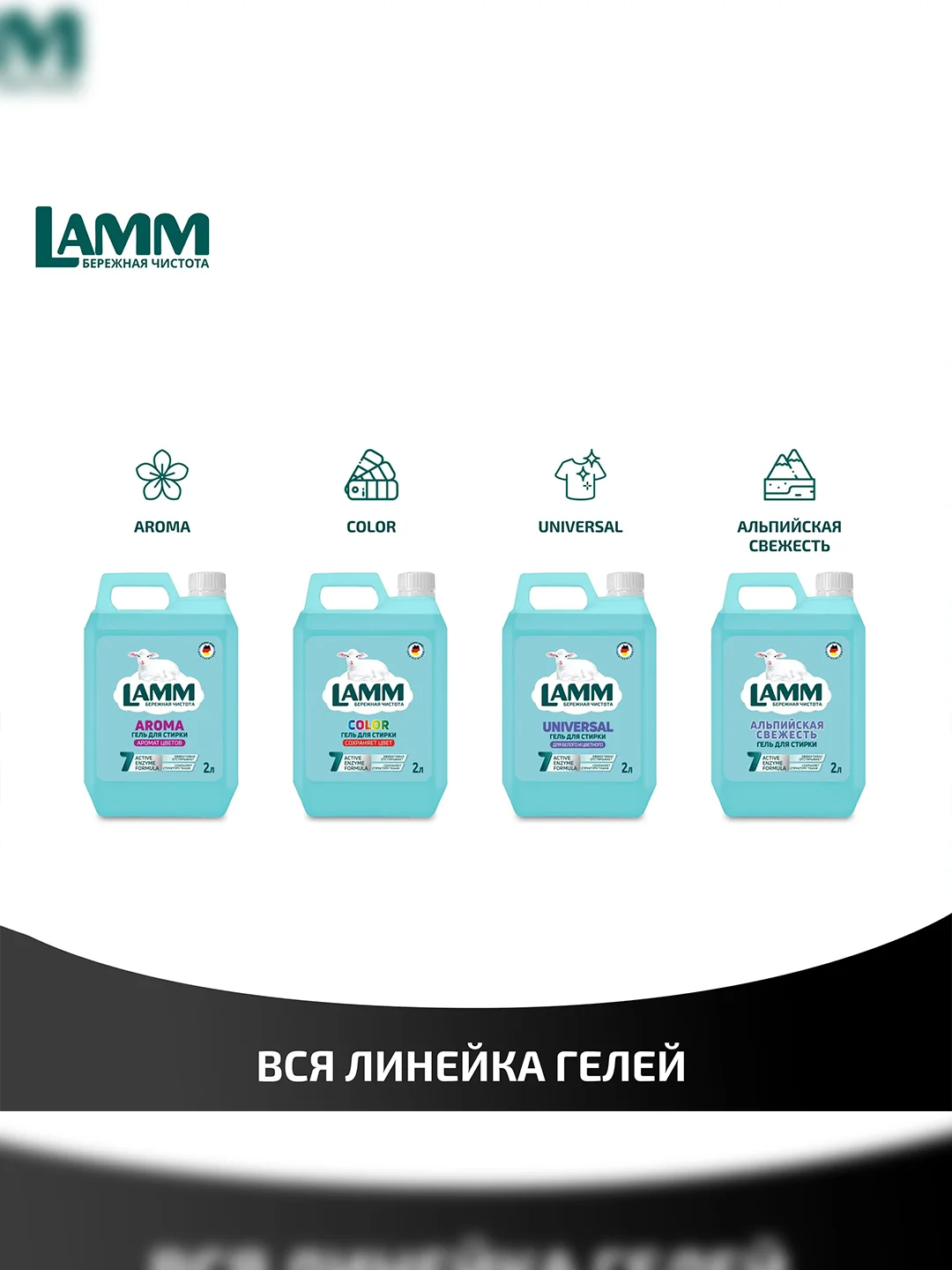 LAMM Black гель для стирки черного и темного белья, бесфосфатный