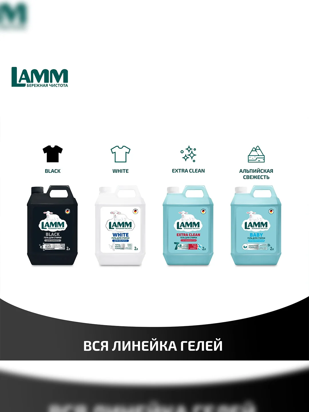 LAMM Black гель для стирки черного и темного белья, бесфосфатный