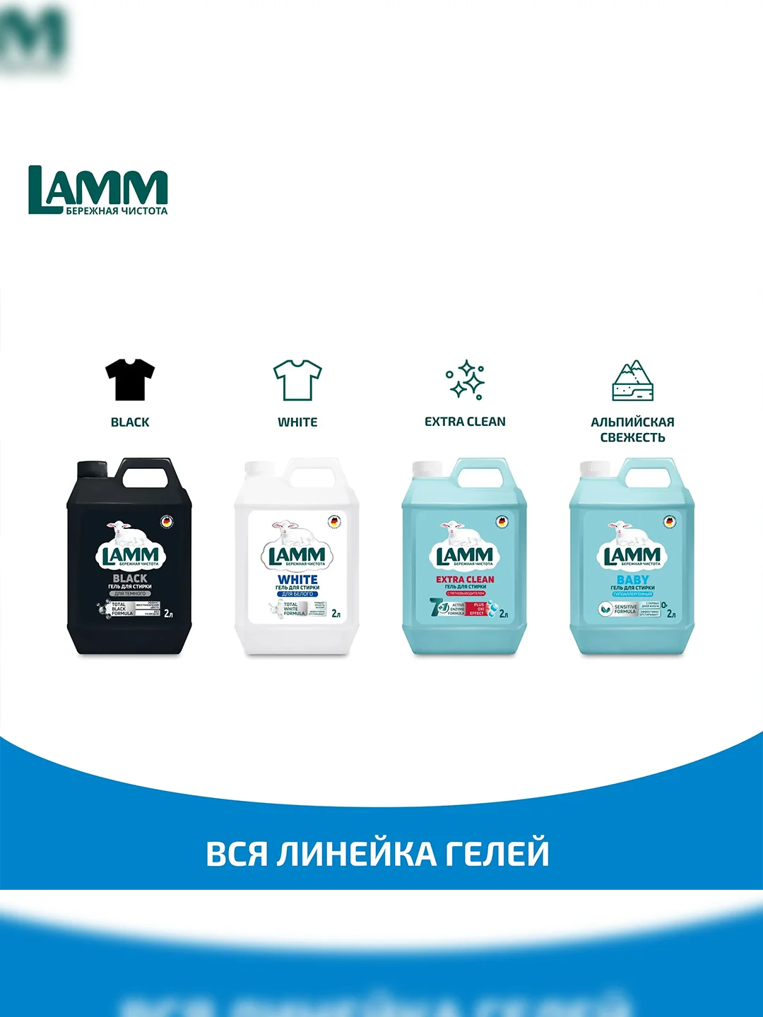 LAMM White гель для стирки белого и светлого белья бесфосфатный