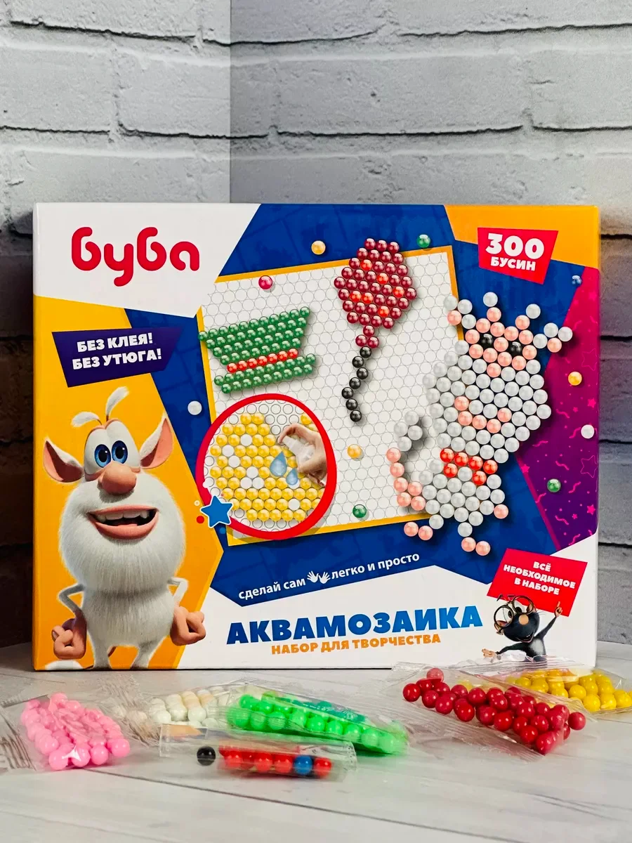 Аквамозаика водные 300 бусин мозаика мульт Буба домовой