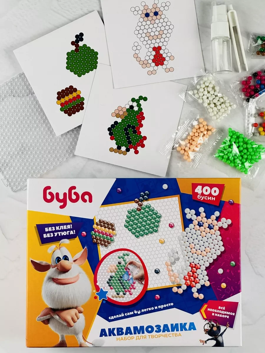 Аквамозаика Буба Домовенок 400 бусин Игрушки Поделки Мульт
