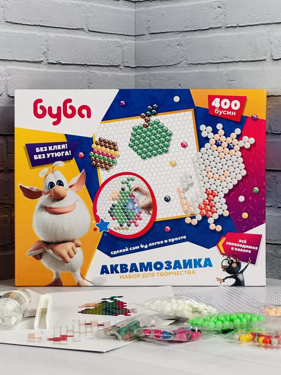Аквамозаика Буба Домовенок 400 бусин Игрушки Поделки Мульт