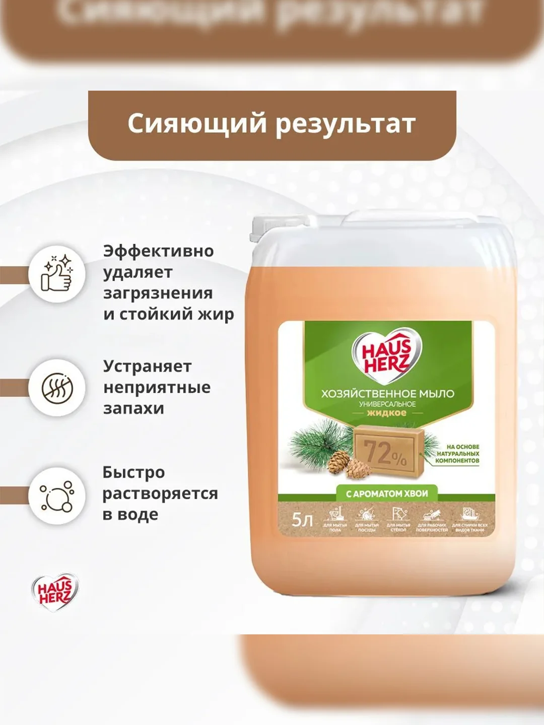 Haus Herz Хвоя Хозяйственное мыло жидкое универсальное