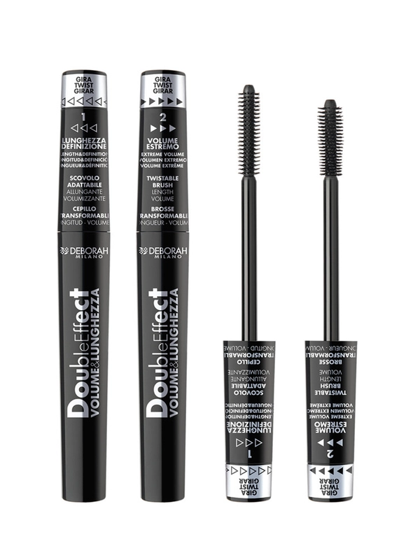 DEBORAH Тушь для ресниц двойной эффект MASCARA DOUBLE EFFECT тон черный