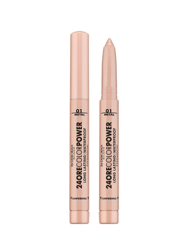 DEBORAH Тени карандаш стойкие 24ORE COLOR POWER EYESHADOW тон 01 шампань