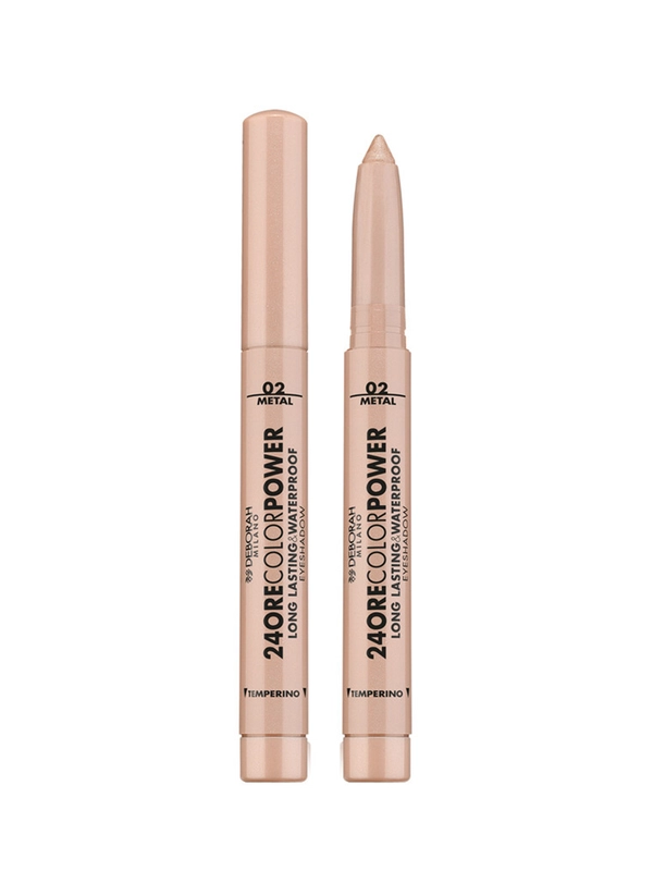 DEBORAH Тени карандаш стойкие 24ORE COLOR POWER EYESHADOW тон 02 светло-золотой