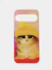 Желтый силиконовый чехол на Google Pixel 9 / Гугл Пиксель 9 прозрачный, с рисунком, защита камеры