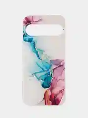 Ледяной силиконовый чехол на Google Pixel 9 / Гугл Пиксель 9 прозрачный, с рисунком, защита камеры