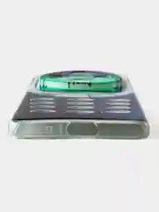 Угольный силиконовый чехол на Vivo X100 Pro / Виво X100 Про прозрачный, с принтом, защита камеры