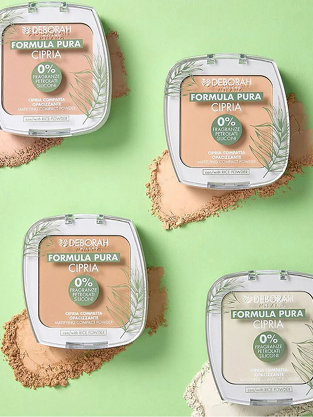 DEBORAH Пудра для лица матирующая FORMULA PURA MATIFYING COMPACT POWDER, тон 01