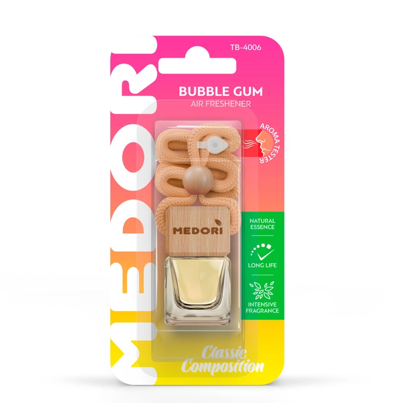MEDORI Ароматизатор для автомобиля BUBBLE GUM подвесной, 6 мл
