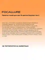 FOCALLURE Палетка теней для век Staymax 10 Color Eyeshadow Palette тон 2, 10 г