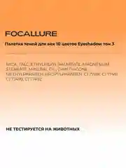 FOCALLURE Палетка теней для век 10 цветов Eyeshadow тон 3, 5 г