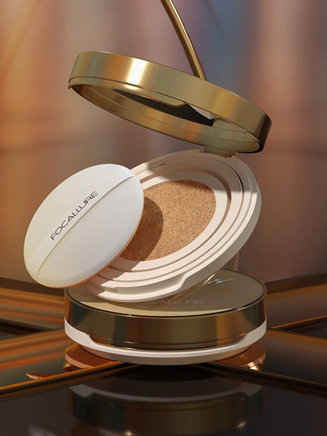 FOCALLURE Тональный крем кушон Poreless Matte Air Cushion Foundation 101 светлый бежевый