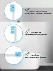 Голубой насадки для электрической зубной щетки xiaomi Mijia T300/T500/T700