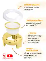 Желтый горшок детский складной 3в1, дорожный горшок, накладка на унитаз